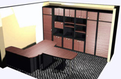 Офисные столы и стенка из офисных шкафов в Кривом Роге Кабинет руководителя