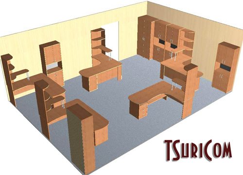 Мебельный проект 12: Рабочее помещение для Службы Безопасности