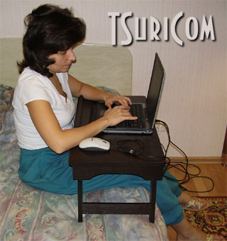 Столик для ноутбука в кровать СН17 фото 5 венге темный