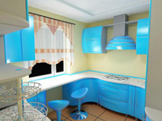 Яркая кухня угловая 5 вариантов цвета