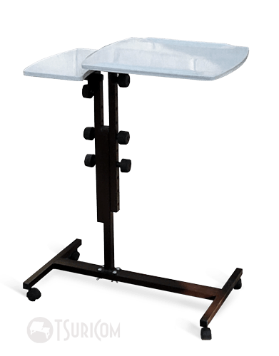 Высокий столик для ноутбука с наклоном большой и малой столешниц