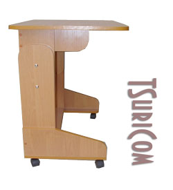 Столик для ноутбука на колесиках со ступенчатым изменением высоты столешницы 