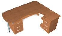 Стіл письмовий кутовий двотумбовий